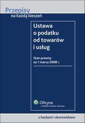 Ustawa o podatku od towarów i usług