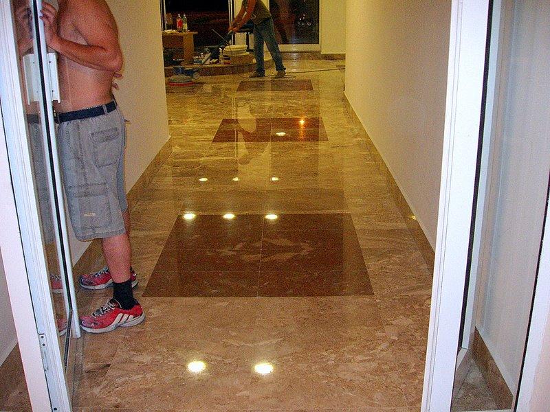 Marble polishing granite restoration stone floor, Europe