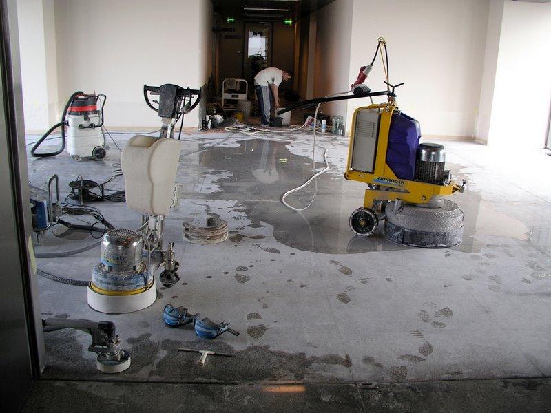 Marble polishing granite restoration stone floor, Europe