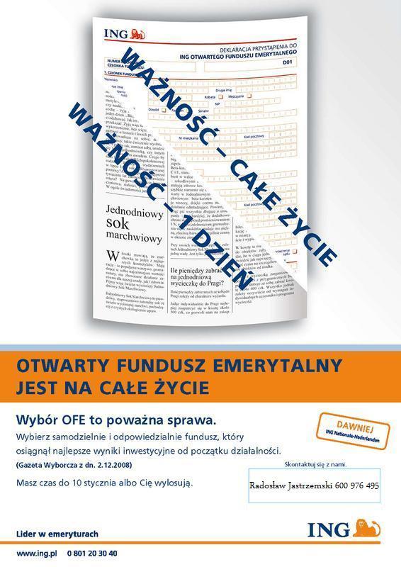 Wybierz OFE ING Lidera w Emeryturach, Warszawa, mazowieckie