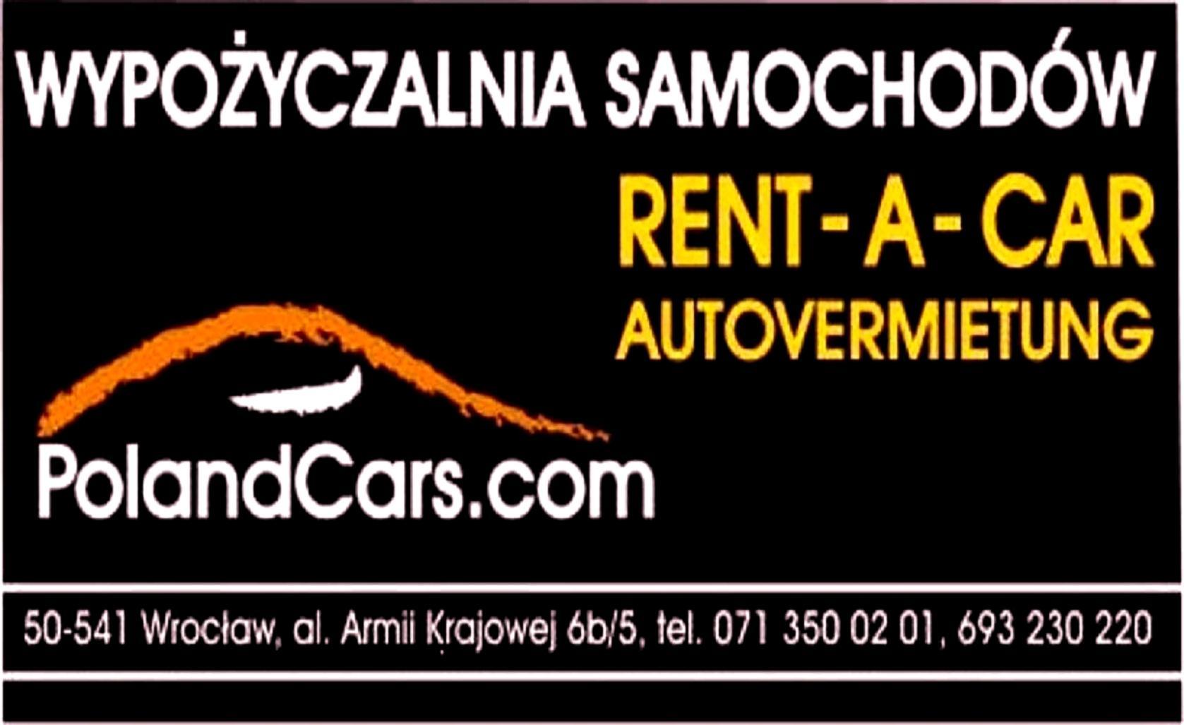    Wypożyczalnia samochodów PolandCars.com czyli nowa jakość! z siedzibą we Wrocławiu 