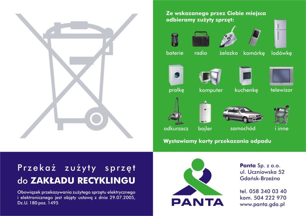 Panta-Przetwazanie elektrosmieci i nie tylko!!, Gdańsk, pomorskie