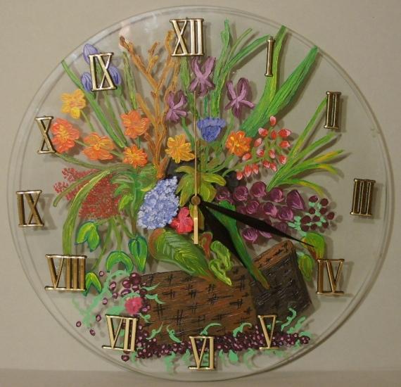 Przykładowy szklany zegar