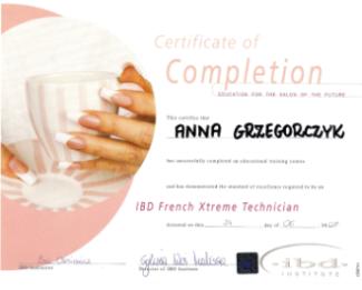 Certificate of Completion IBD