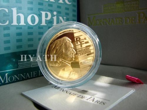 Moneta złota : 20 euro F.Chopin 2005 - więcej szczegółów  : www.hyath.pl