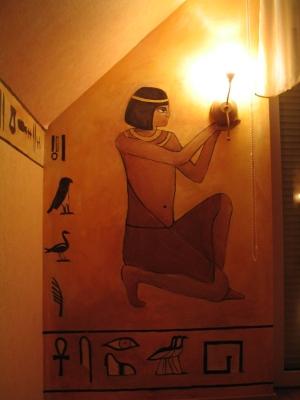 Sypialnia w stylu egipskim