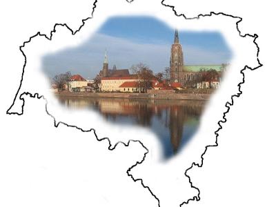 Mapa Dolnego Śląska z jego stolicą - Wrocławiem - kliknij, aby powiększyć