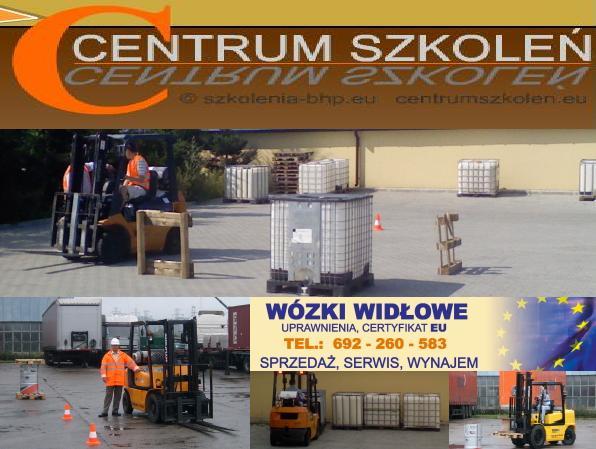 Wózki widłowe kursy szkolenia, Certyfikat EU, Gdańsk, pomorskie