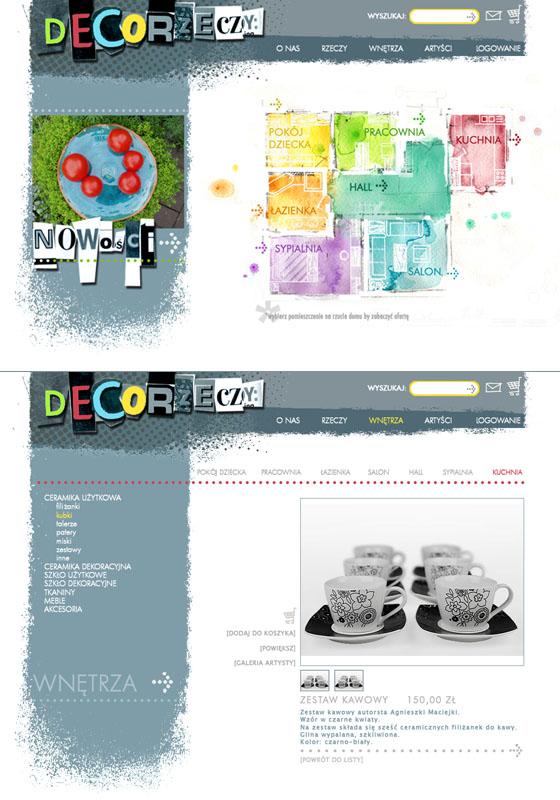 strona www sklepu internetowego Decorzeczy