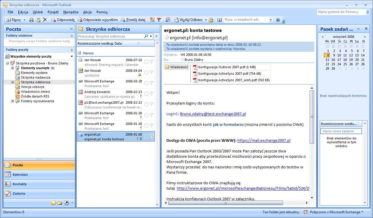 Outlook 2007 - poczta