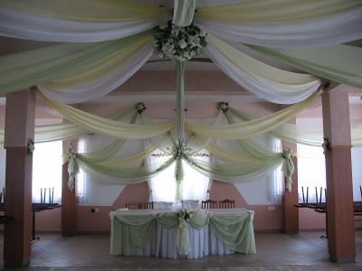 dekoracja sali weselnej w Przegini Narodowej - kliknij, aby powiększyć