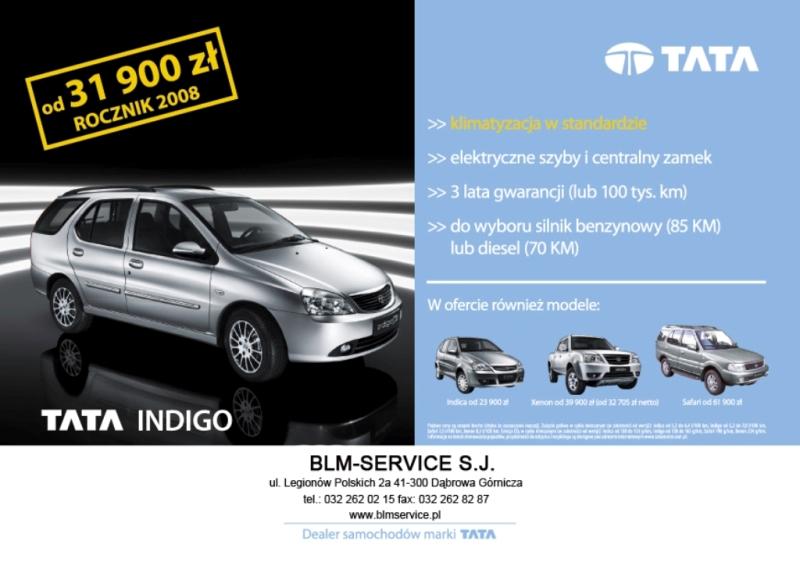 Promocja TATA Indigo SW - zwinny, pakowny, przestronny już tylko za 31 900 zł brutto !!!