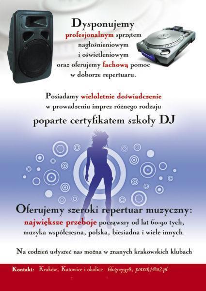 + Profesjonalny DJ, wodzirej 9 lat doświadczenia , Kraków, małopolskie