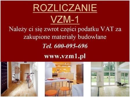 Zwrot VAT za mateiały budowlane www.vzm1.pl, Warszawa, mazowieckie