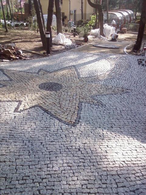 Układanie kostki brukowo granitowej, Łomianki, mazowieckie