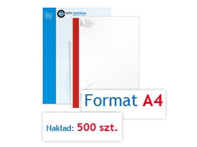 Papier firmowy A4 - 500 szt. - full kolor CMYK 4-0 - kliknij, aby powiększyć