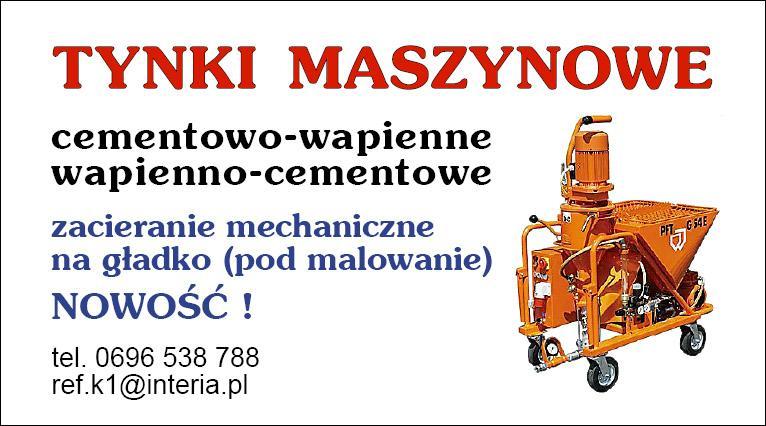 TYNKI MASZYNOWE CEMENTOWO-WAP-NA GŁADKO-NOWOŚĆ!, WROCLAW I OKOLICE, dolnośląskie