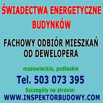 Świadectwo Energetyczne Budynku Tel. 503 073 39