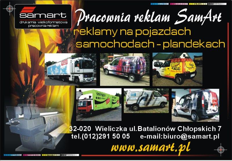 Reklamy na pojazdach plandekach samochodach__projekty realizacje __www.samart.pl