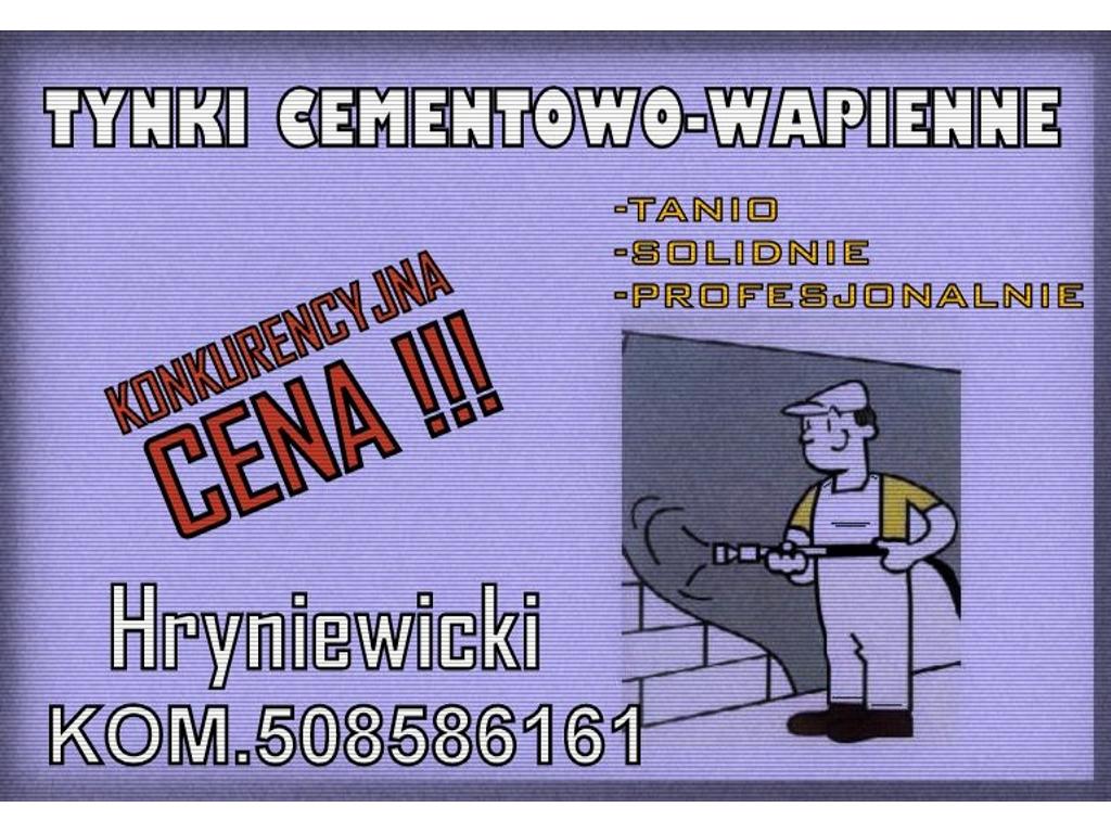 Tynki cementowo-wapienne TYNKI CEMENTOWO-WAPIENNE!, Białystok, podlaskie