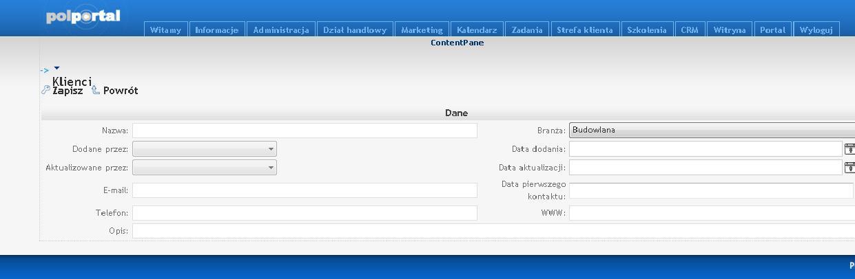 CRM_dodawanie klienta