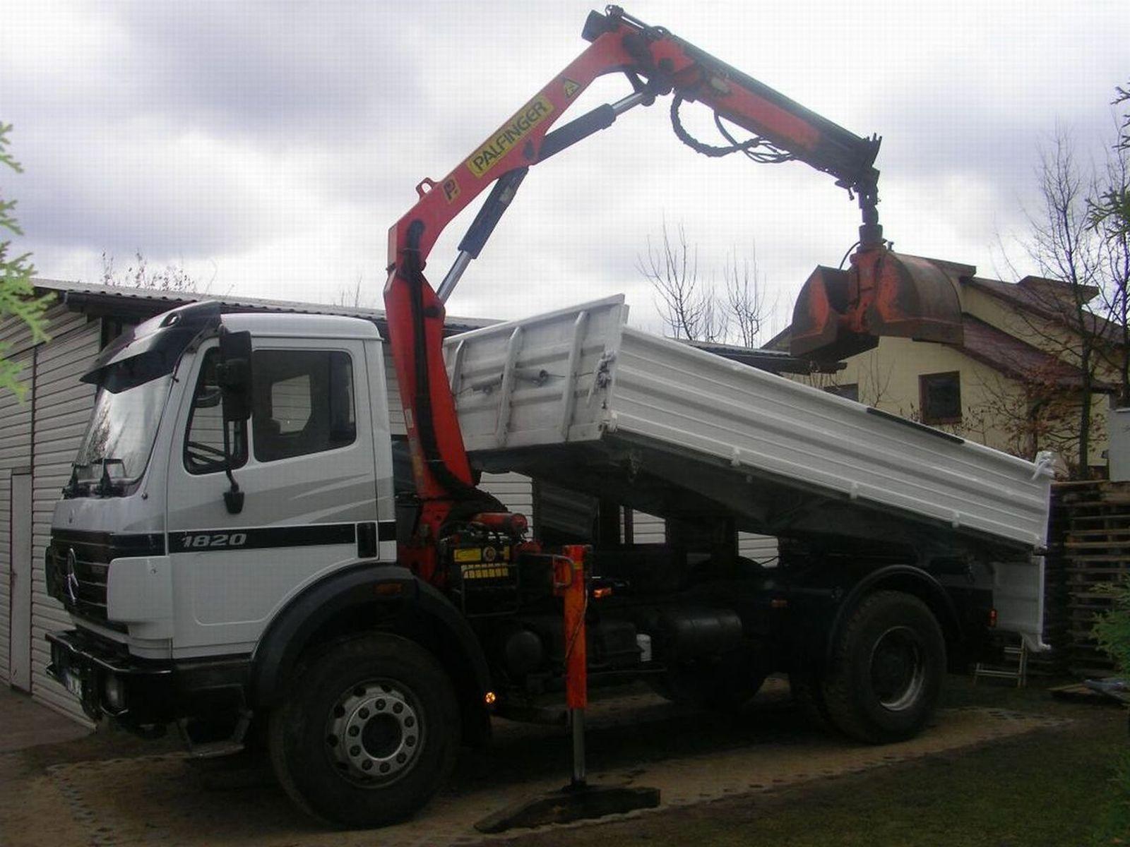 Mercedes 1820 (wywrotka + HDS) ładowność 12 ton