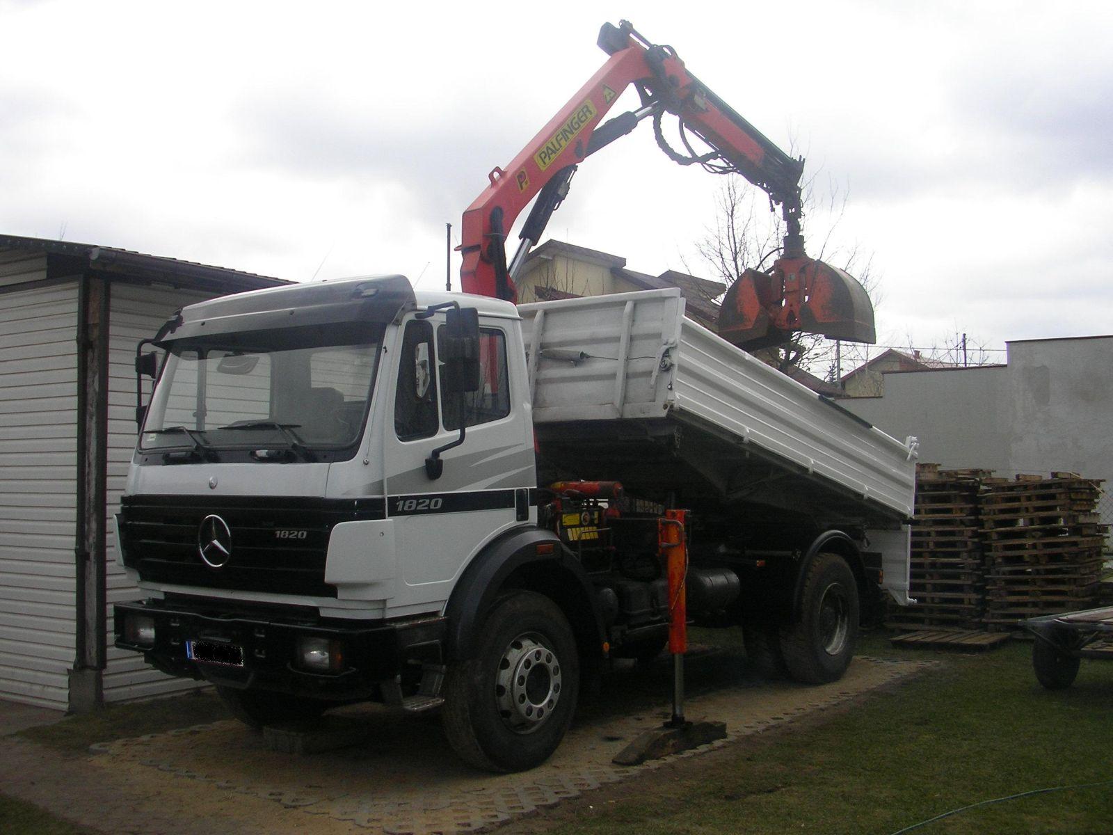 Mercedes 1820 (wywrotka + HDS) ładowność 12 ton