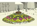 Projekt rewaloryzacji zabytkowego parku podworskiego w Chodeczku- wizualizacja kobierca kwiatowego