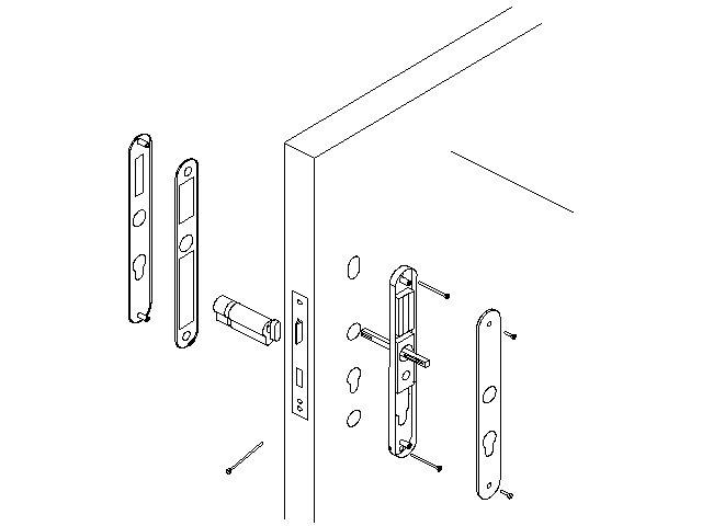 montaż zamka hotelowego JC1060 w drzwiach