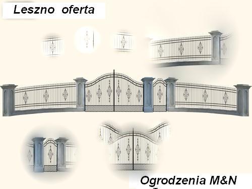 Ogrodzenia  z elementów kutych naturalnie, Leszno, wielkopolskie