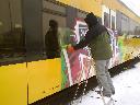 Usuwanie graffiti z pociągu- Polskie Koleje Dolnośląskie S.A. Legnica
