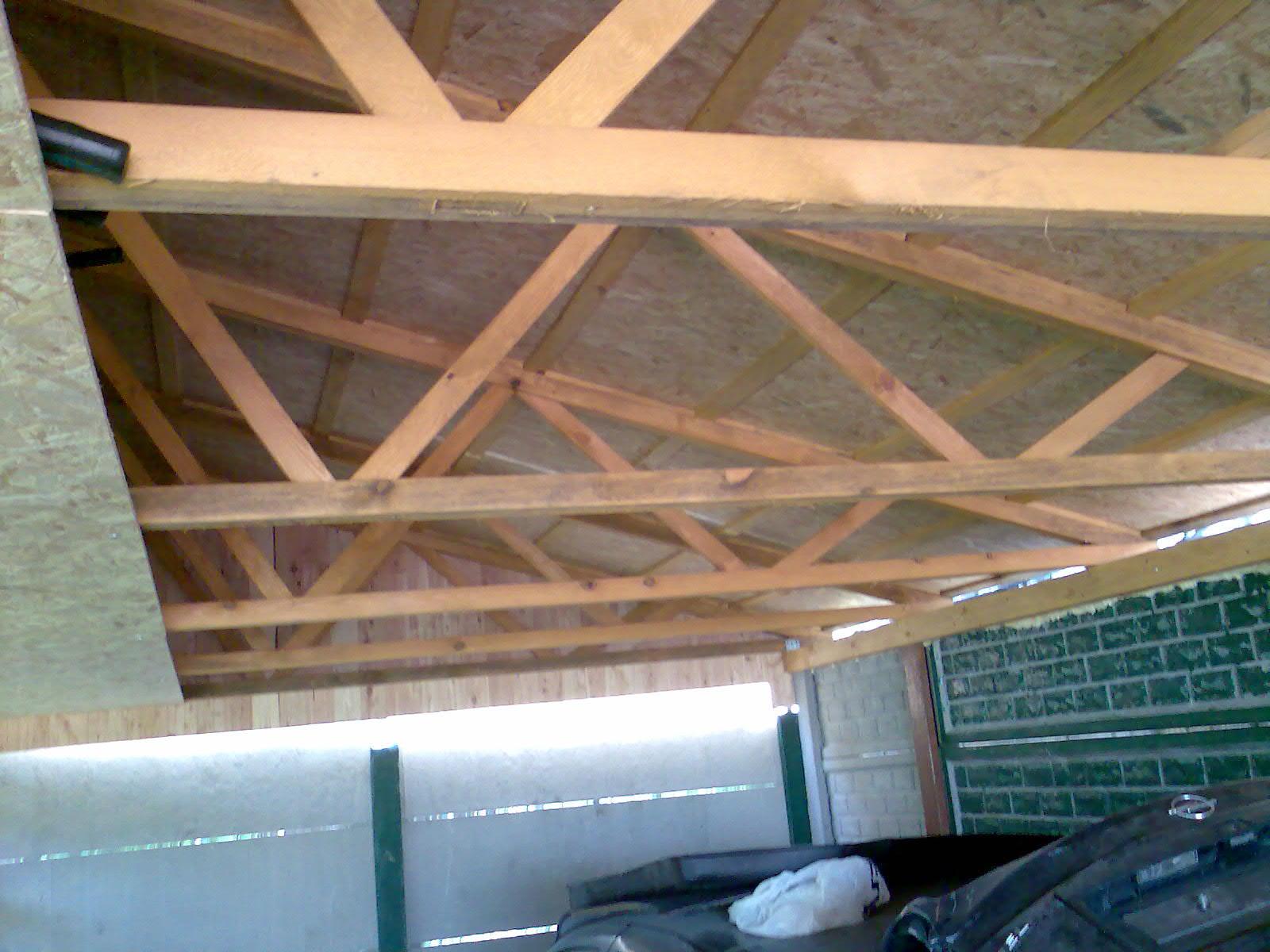 konstrukcja dachu wiązarowego z półstropem