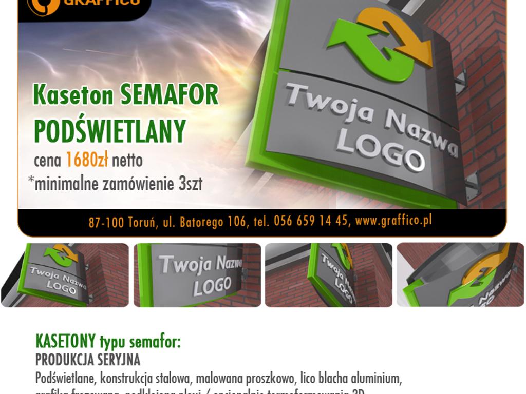 KASETONY typu semafor - producent, Toruń, kujawsko-pomorskie