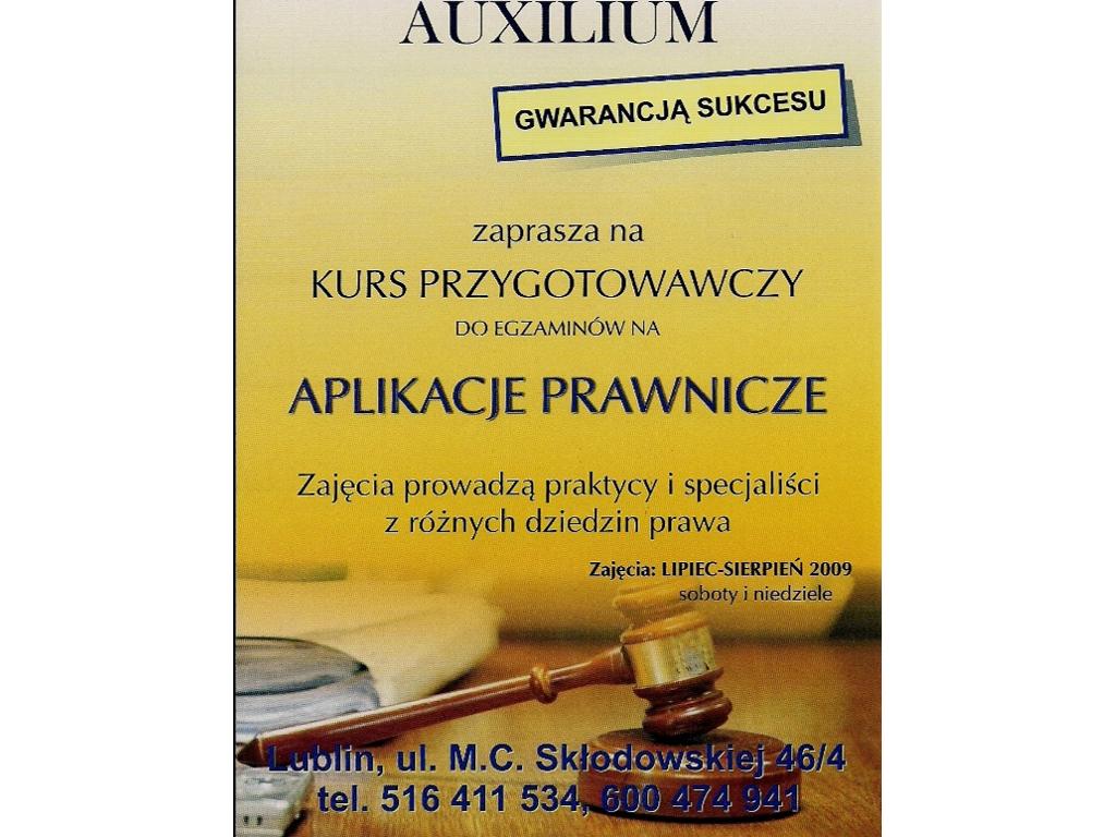 APLIKACJE PRAWNICZE - kurs przygotowawczy Lublin, lubelskie