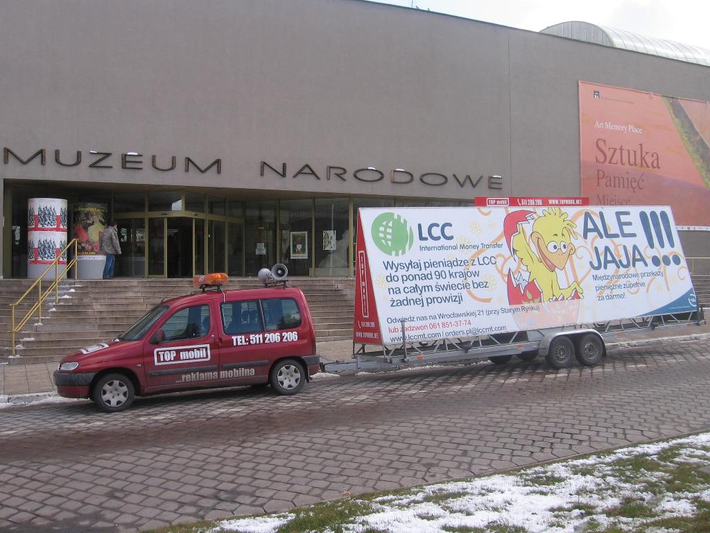 Top Mobil Reklama mobilna przyczepa reklamowa, Poznań, wielkopolskie