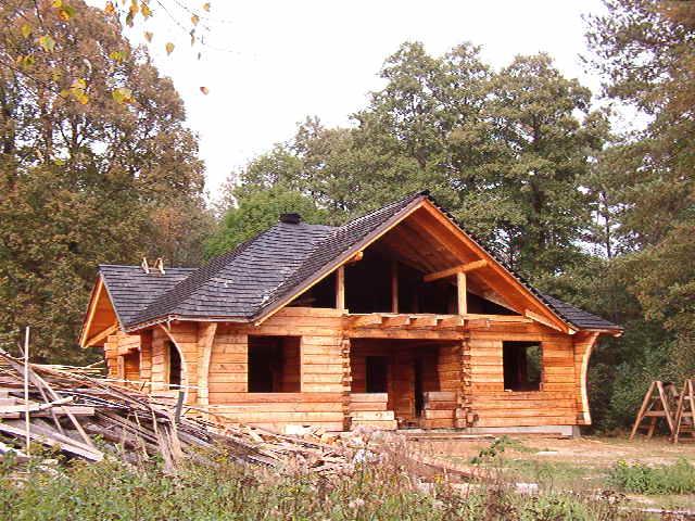 Domy z bala-domy drewniane, Podsarnie, małopolskie