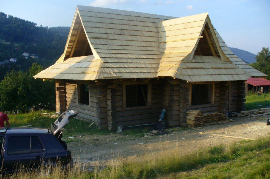 Domy z bala-domy drewniane, Podsarnie, małopolskie