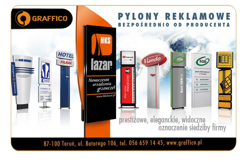 PYLONY, TOTEMY REKLAMOWE, WITACZE - produkcja, Toruń, kujawsko-pomorskie