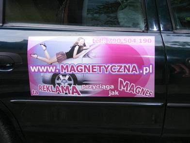 Reklama MAGNETYCZNA na auto, folia magnetyczna, NIEBORÓW k Łowicza, łódzkie