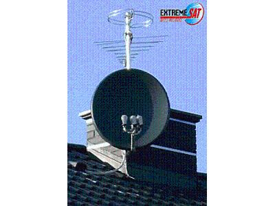 system antenowy Explorer Multiroom - 3 satelity dla 4 odbiorników z jednej anteny satelitarnej - kliknij, aby powiększyć