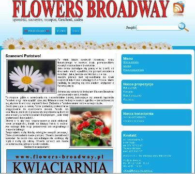 strona internetowa Flowers Broadway