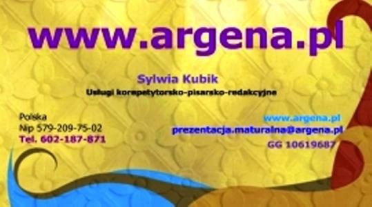 "Argena" usługi korepetytorsko-pisarsko-redakcyjne