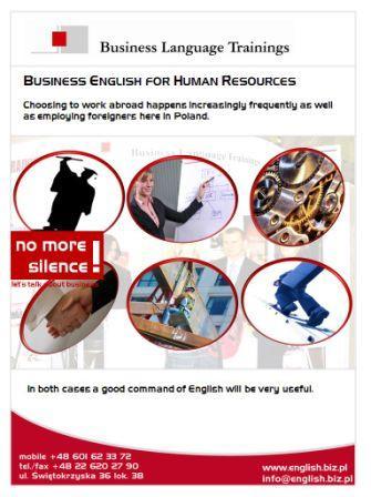 BUSINESS ENGLISH FOR HUMAN RESOURCES, Warszawa, mazowieckie
