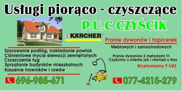 Pranie czyszczenie dywanów tapicerek kostki fug  , Dąbrówka Łubniańska, Opole, opolskie