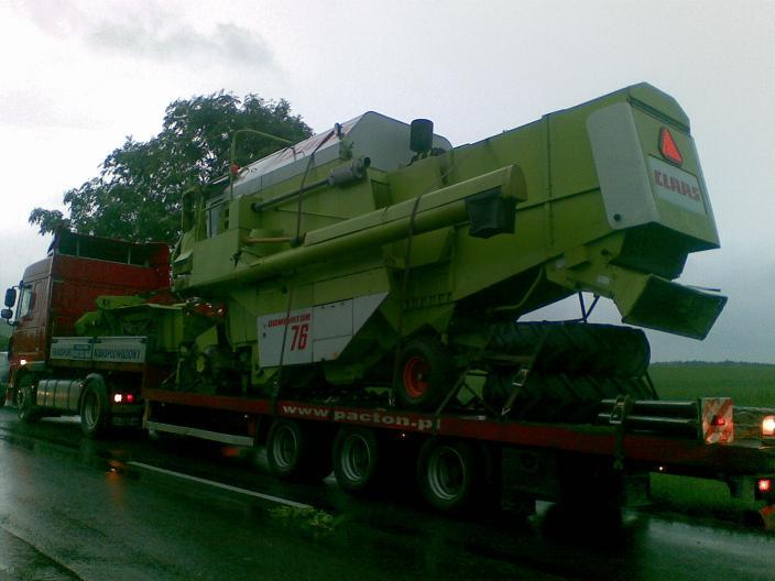 TRANSPORT: claas, dominator, bizon, rekord, john deere 