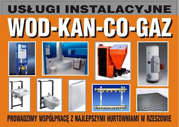 WOD KAN CO GAZ     USŁUGI INSTALACYJNE, RZESZÓW , podkarpackie