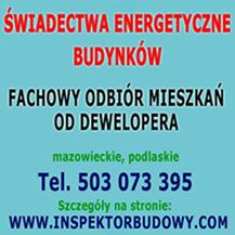 Certyfikaty Energetyczne Tel. 503 073 395 Łomża, podlaskie