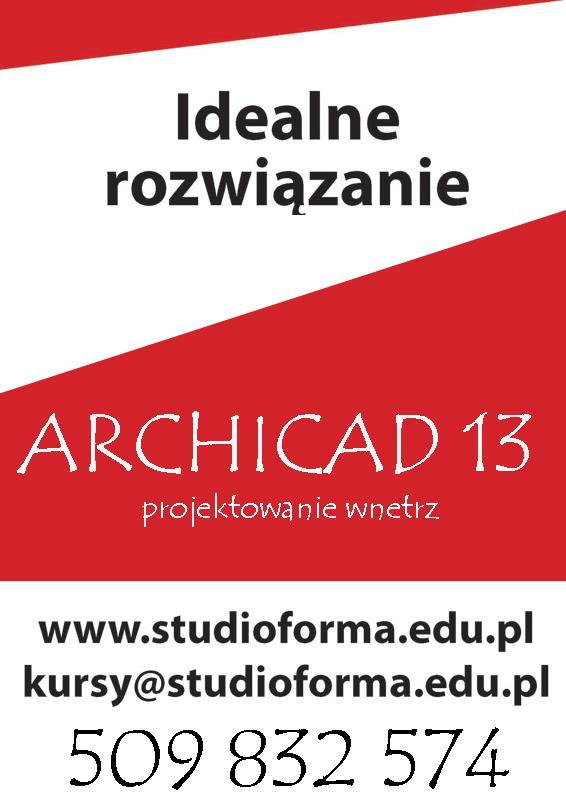 KURS ARCHICADA 13- PROJEKTOWANIE WNĘTRZ I OBIEKT, WARSZAWA, mazowieckie