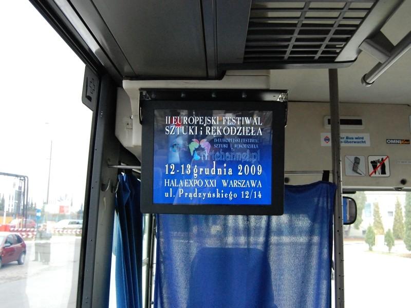 Reklama w autobusach na monitorach LCD, Mazowieckie, mazowieckie