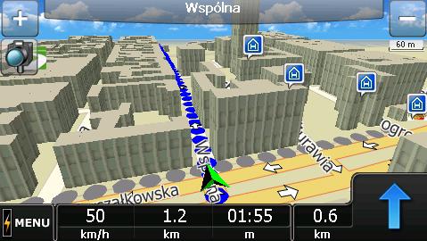 Szczegółowa mapa Polski MapaMap 6.3 for Becker - widok budynków 3D